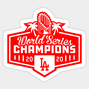 LA Dodgers Champions 3 Sticker